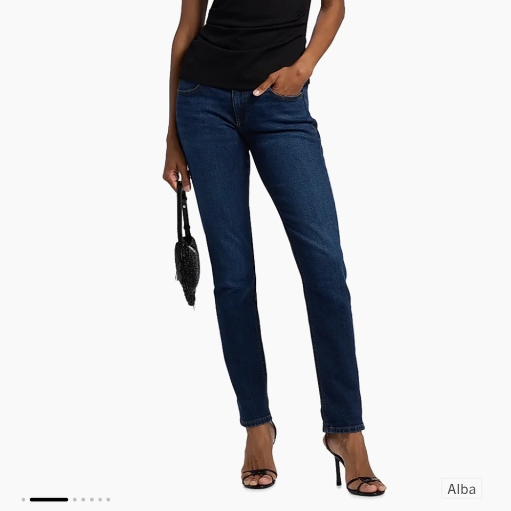 rag & bone DRE Dark Blue Low Raise Jeans